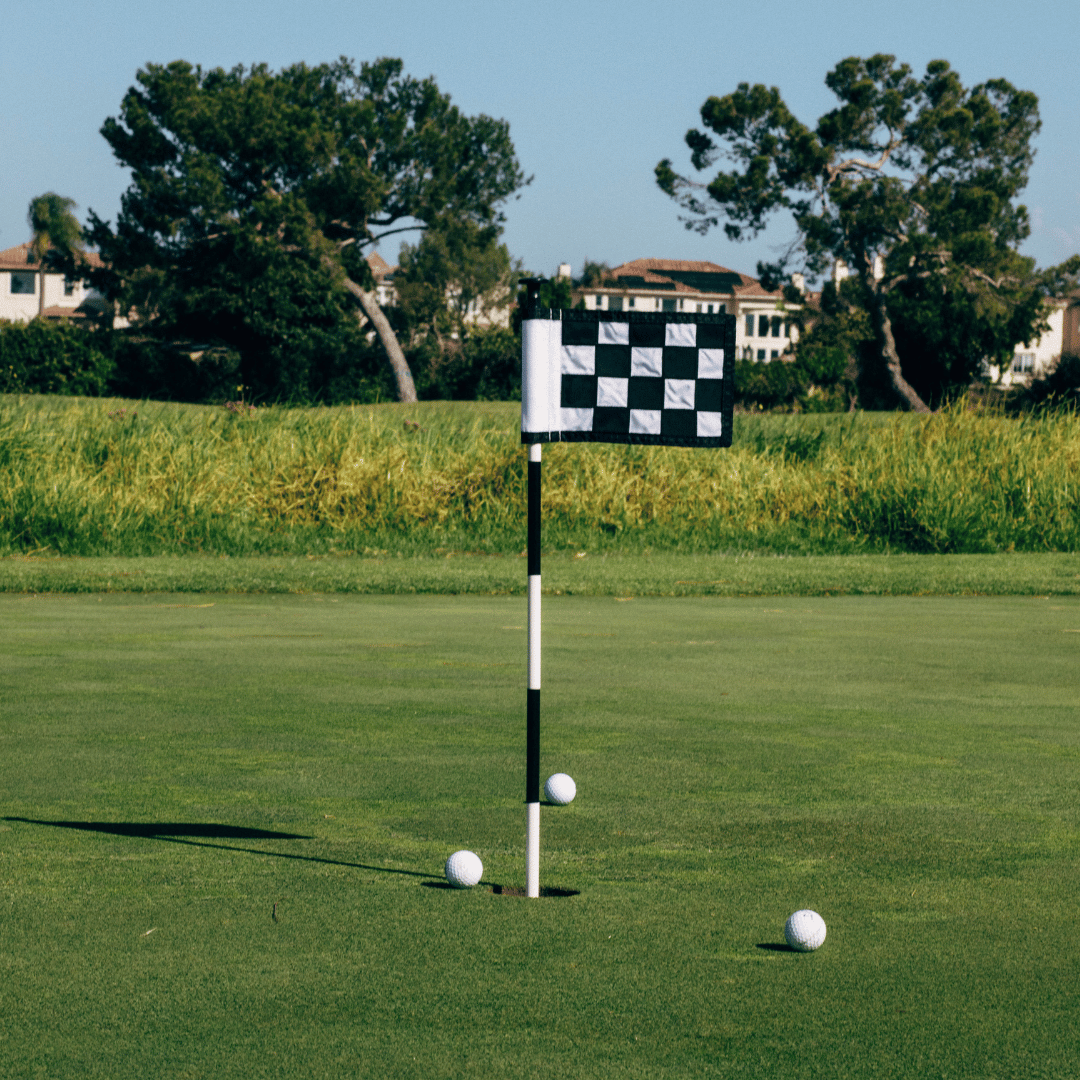 Premium Striped Putting Green Flagsticks Par West Turf