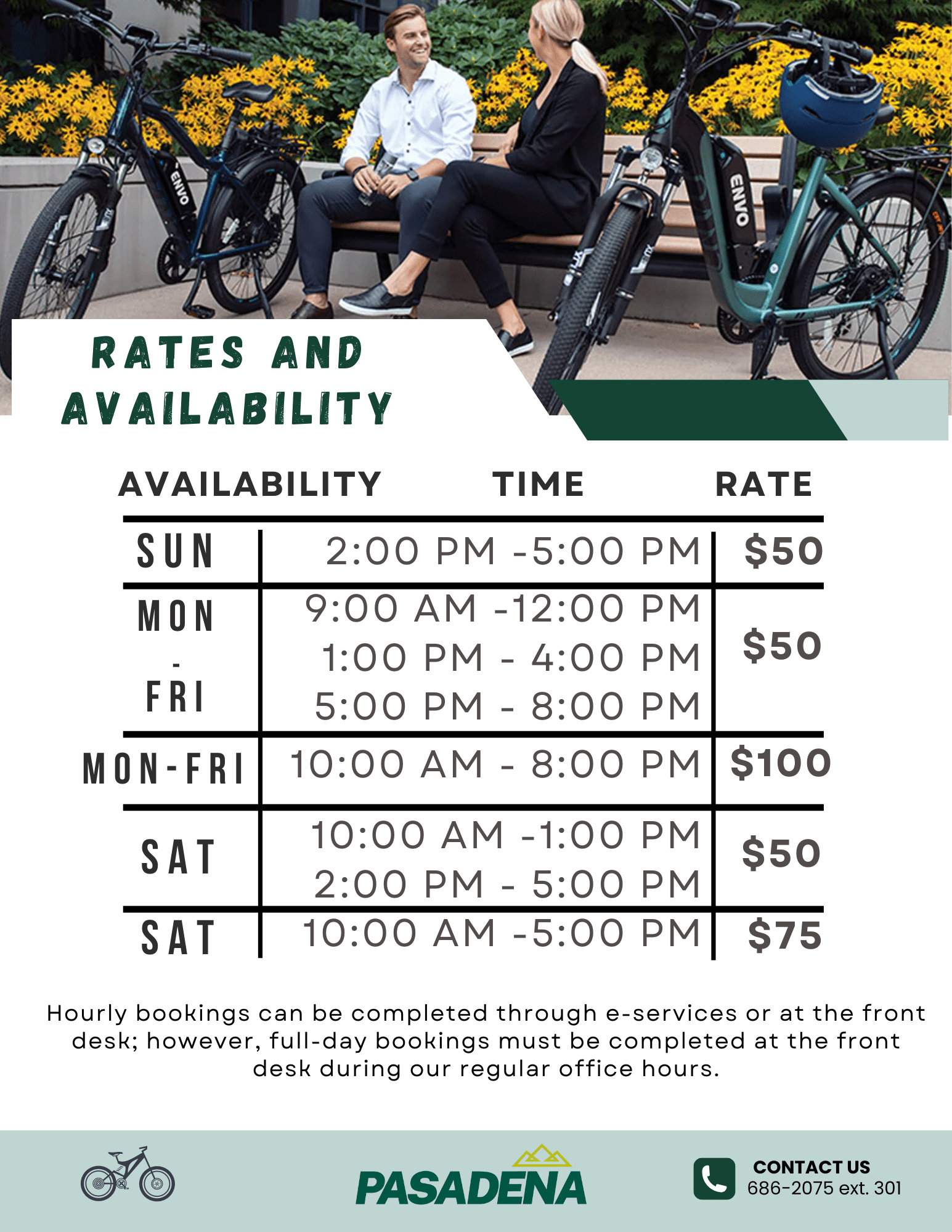 Ebike Rentals Town of Pasadena