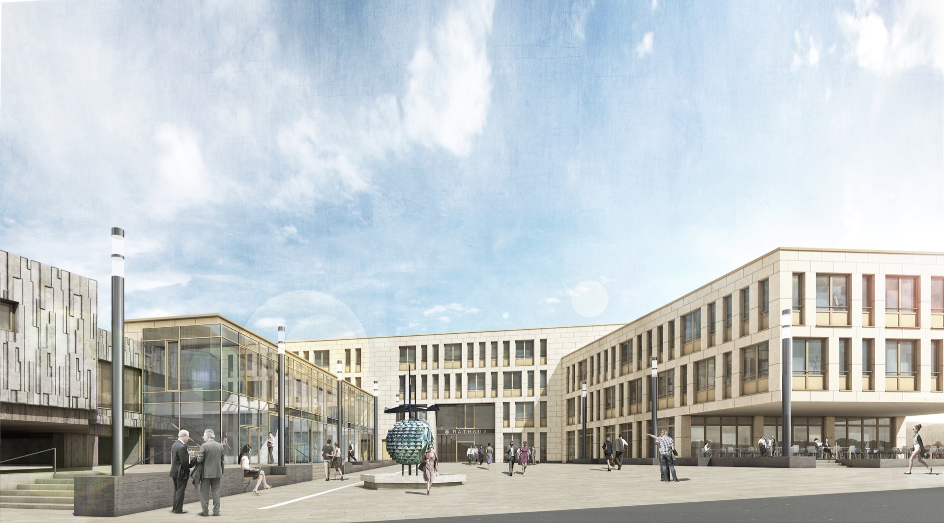 Teilsanierung und Teilneubau Rathaus Ratingen PASD Planungsgruppe