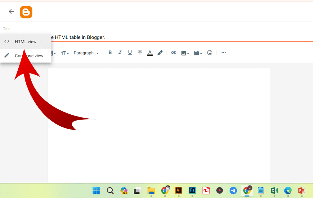 How to add a Table in Blogger Blogspot Posts Step By Step