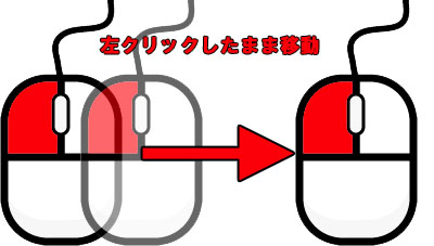 ドラッグ＆ドロップ マウスの基本操作