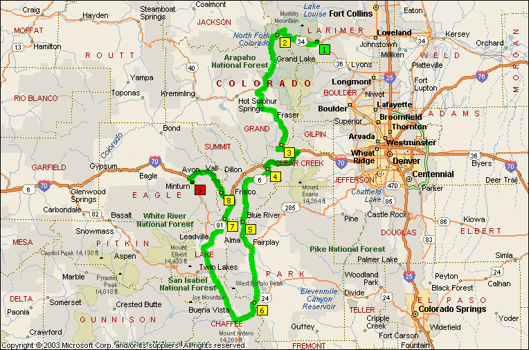 29 Colorado Mountain Passes Map Maps Database Source