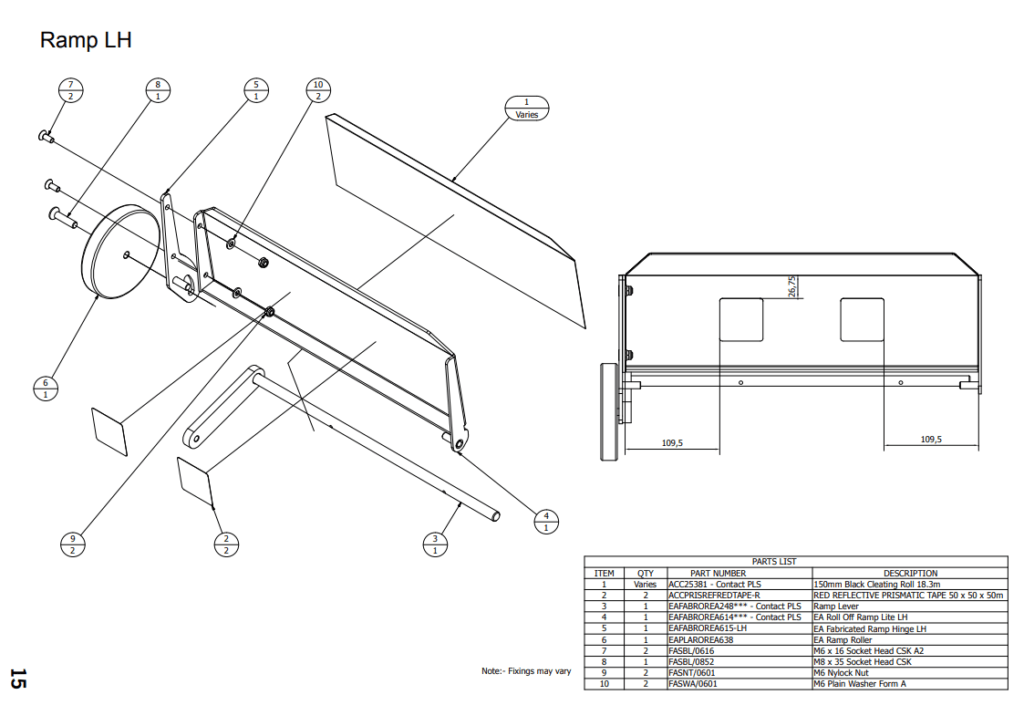 Easy Access Ramp LH Diagram – Passenger Lift Solutions
