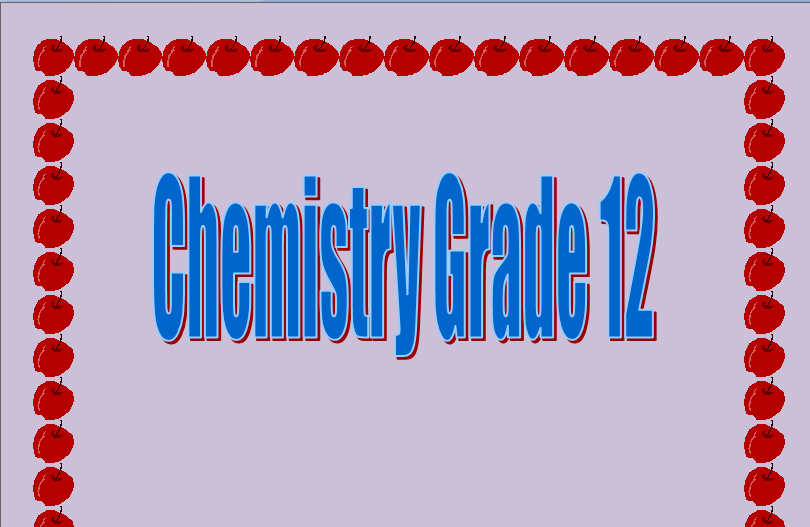Chemistry Grade 12 Passion Academy
