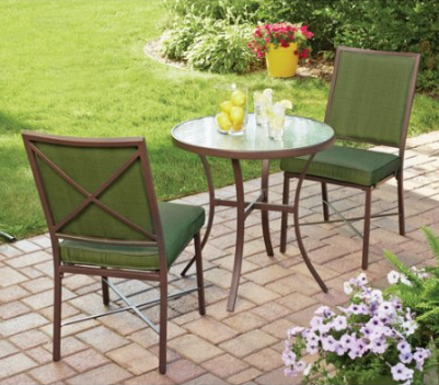 Alexandra 3 Pc Patio Bistro Set With Cushions Only 89 Reg 135