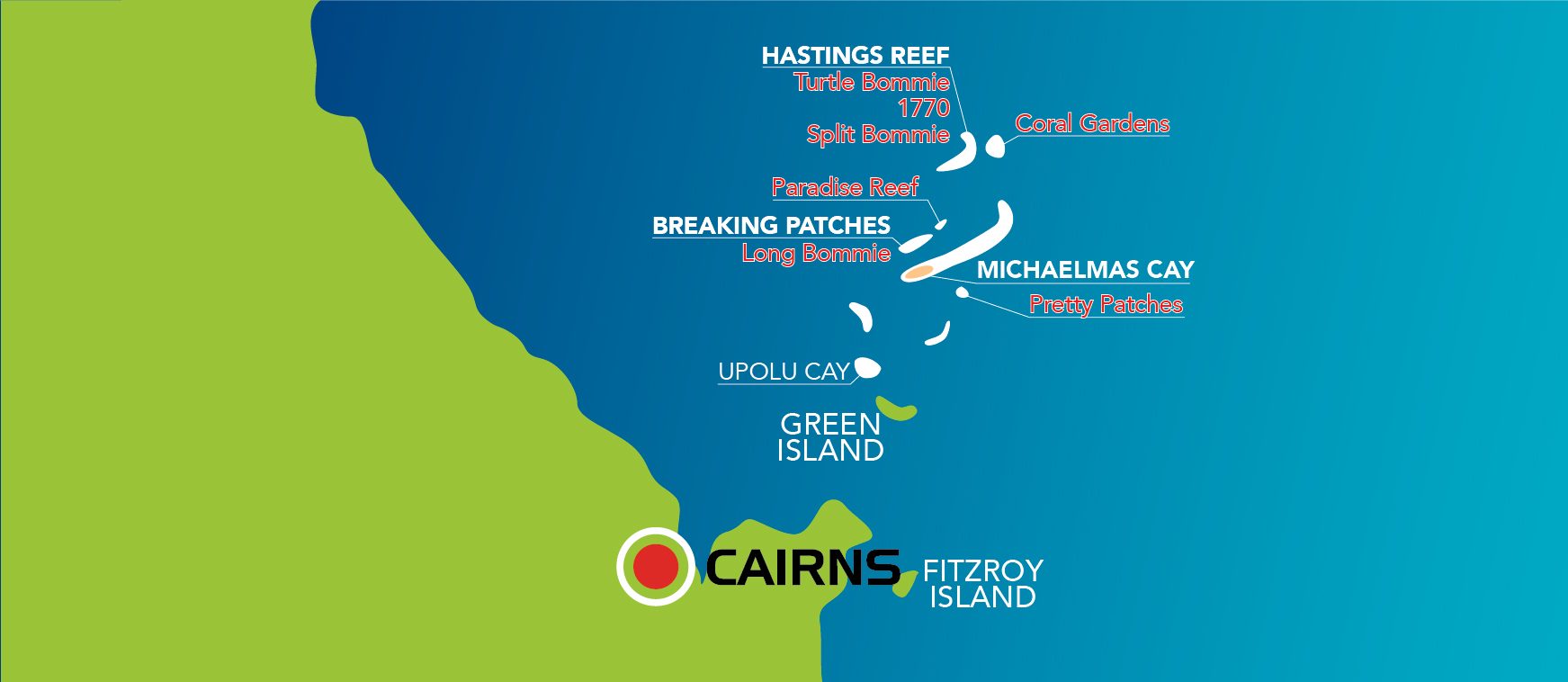 Cairns And Great Barrier Reef Map