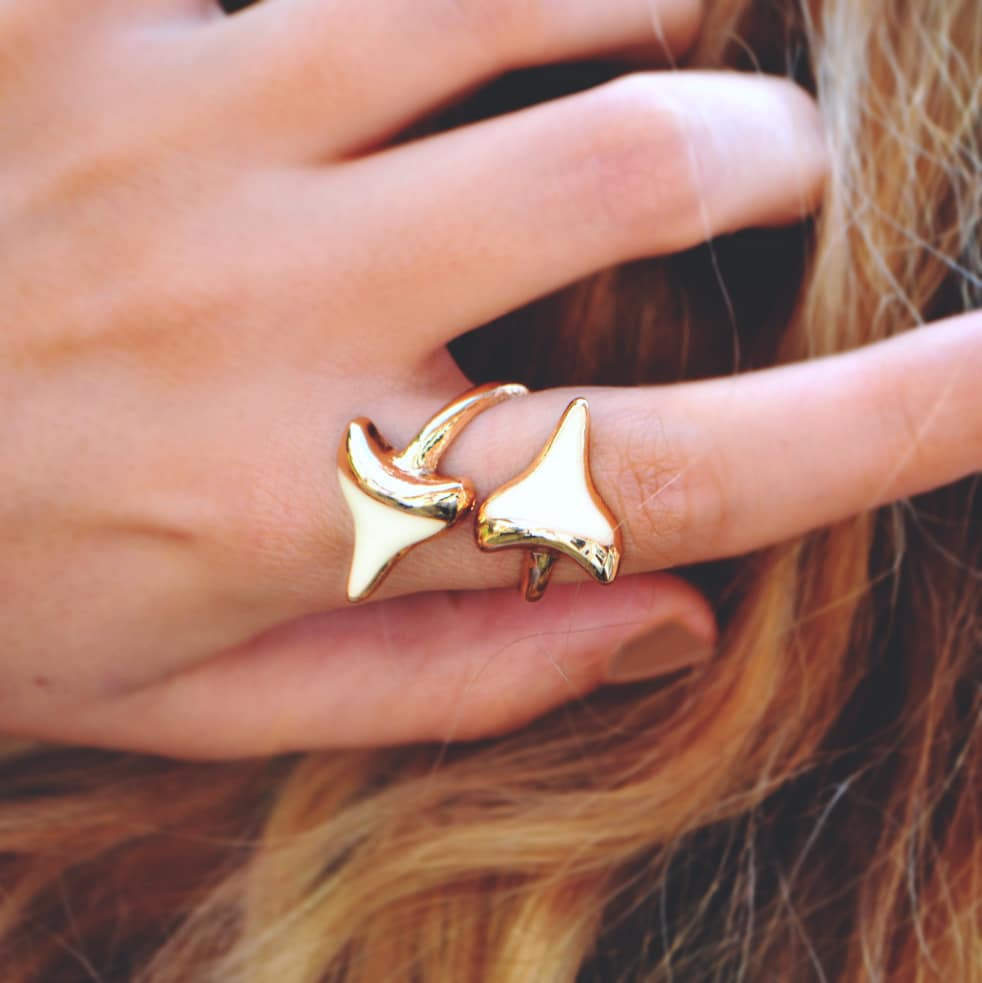 Double Shark Tooth Ring Passport Ocean