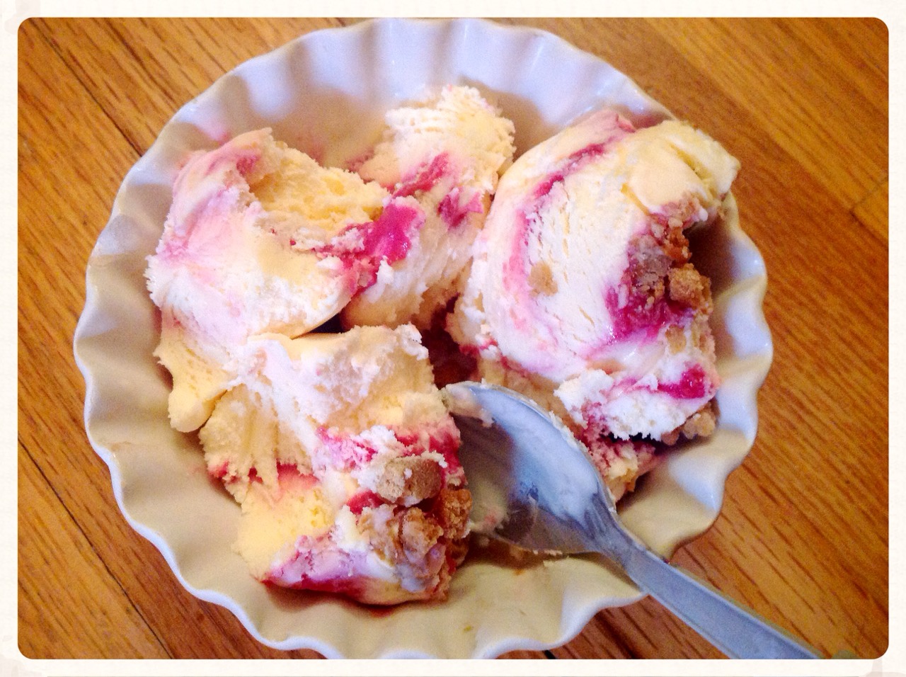 Review Breyer’s “Gelato Indulgences” Raspberry Cheesecake Flying to