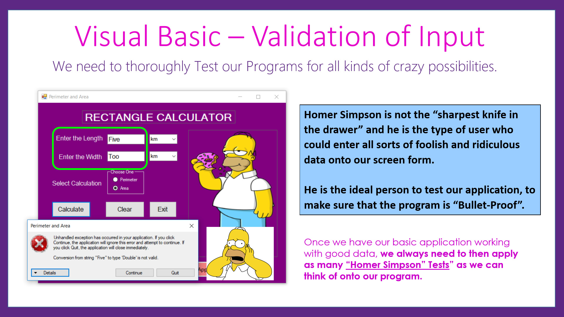 Validation Checking of User Inputs Passy World of ICT