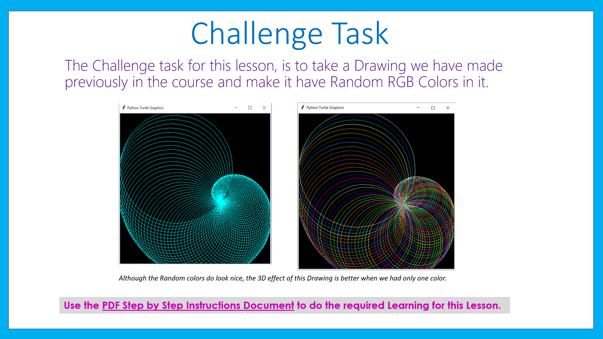 Python Turtle Graphics Random RGB Colors Passy World