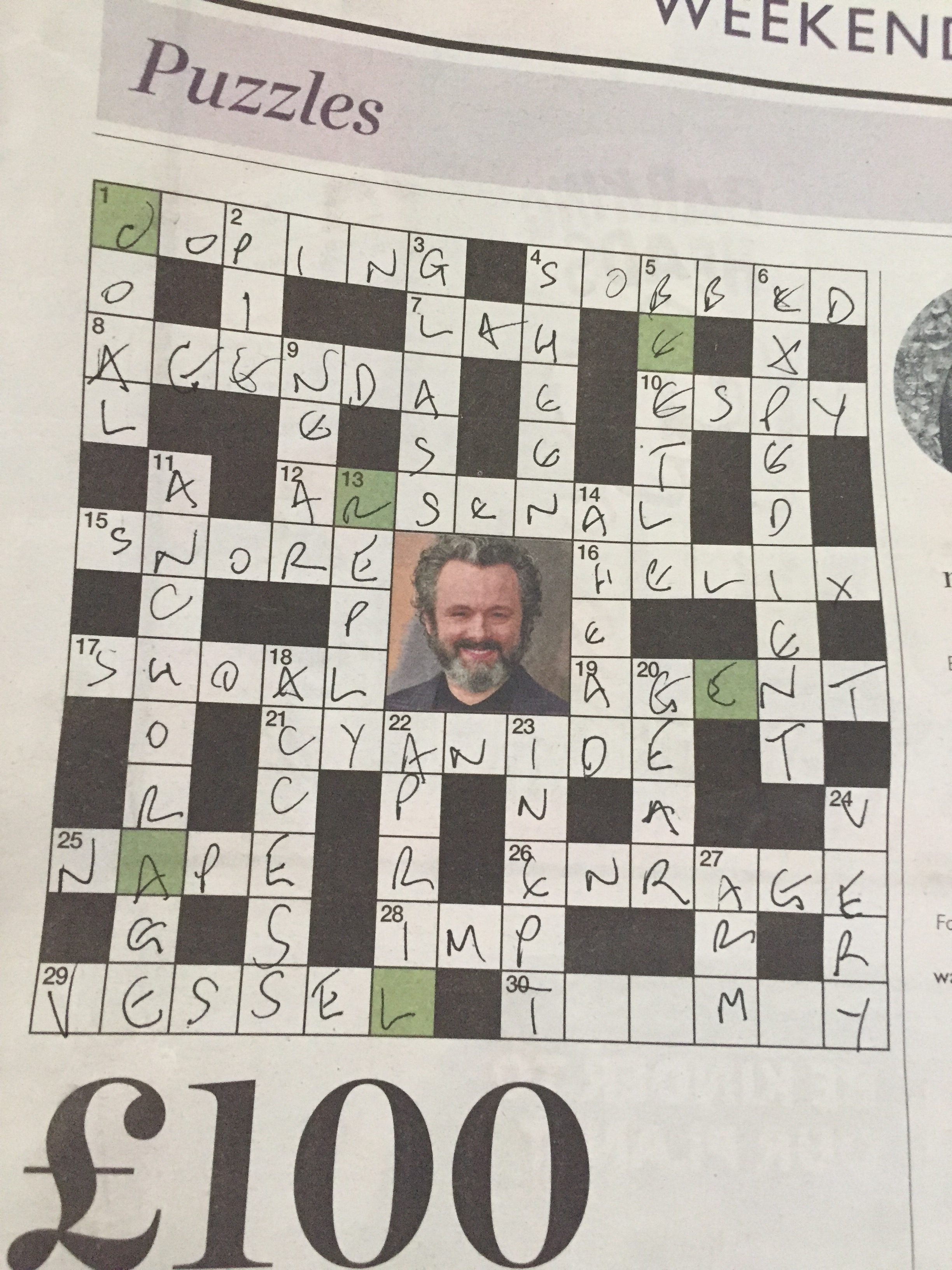 Crossword crazy Pasta Paulie