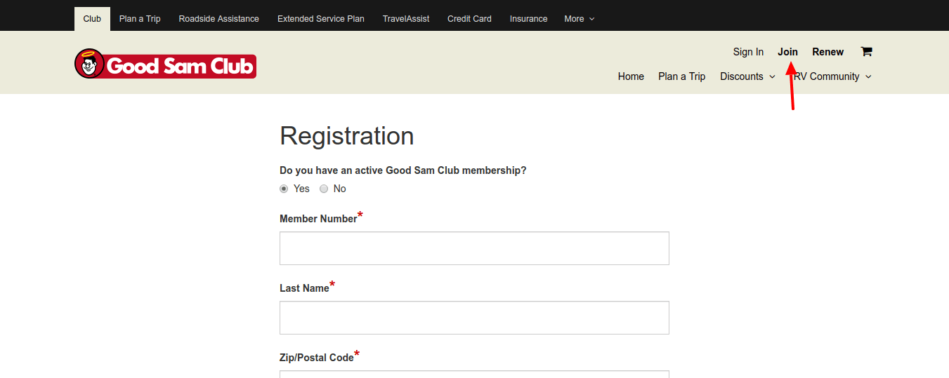 How To Register Your Good Sam Club