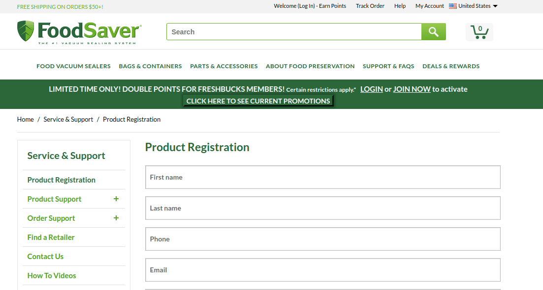 How To Register FoodSaver Product Online