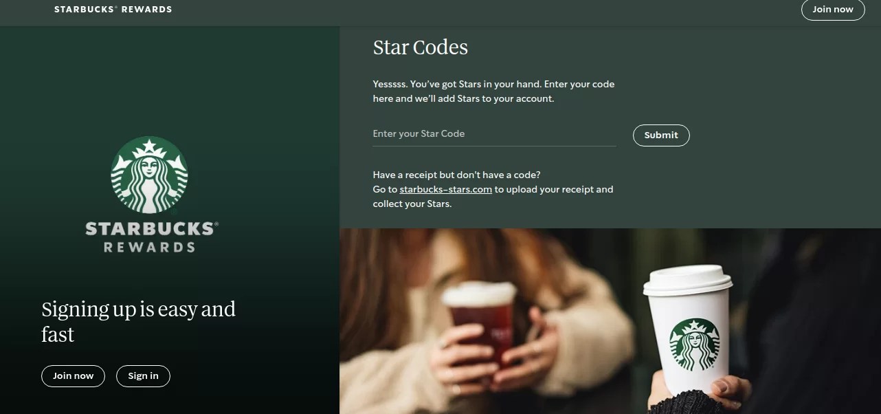 Access To Starbucks Coffee Account With