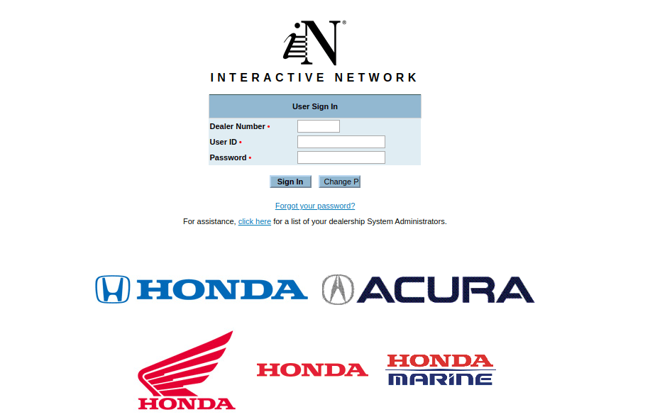 Access To Honda Interactive Network Account