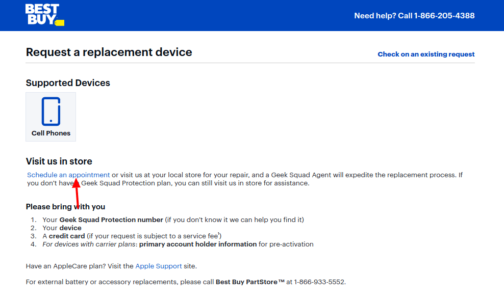 How to Request A Replacement Device