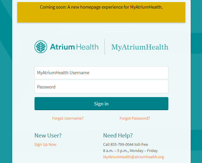 Atrium Mychart Login