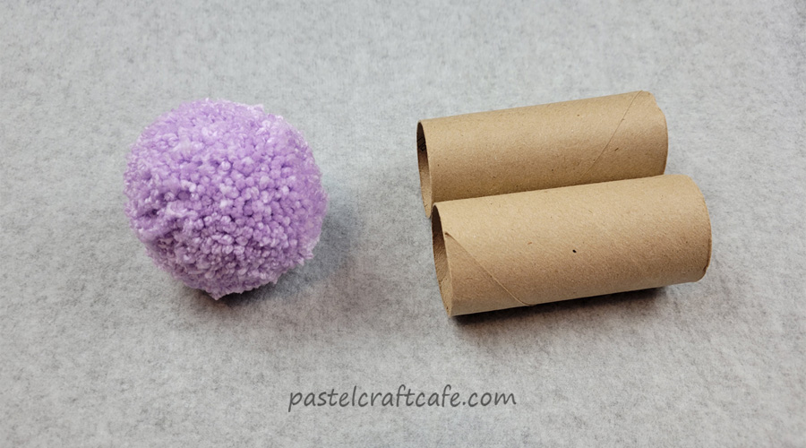 How to Make a Toilet Paper Tube Pom Pom Crafting Basics Pastel