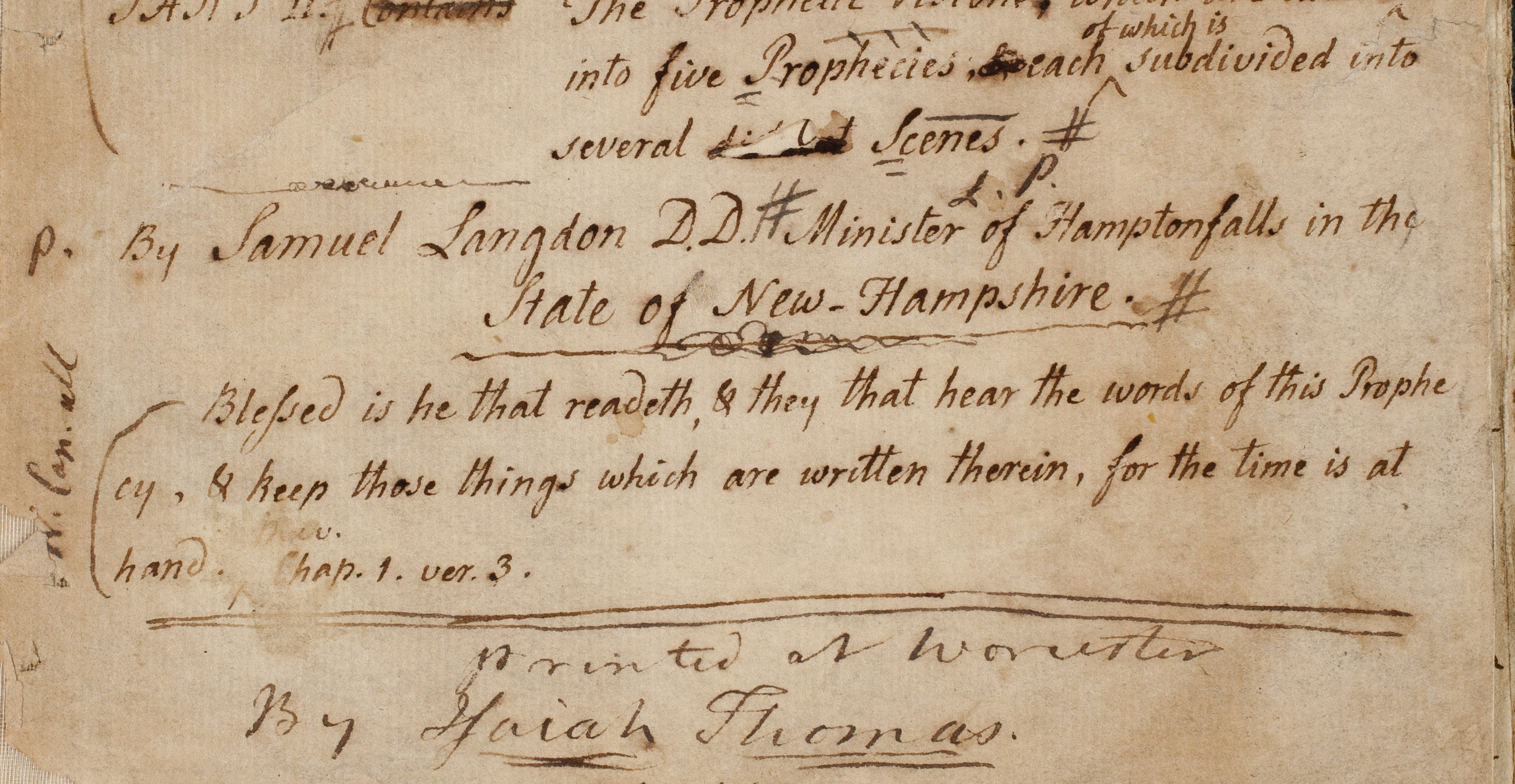 Samuel Langdon, Summer Jobs, and My Experience at the AAS Past is Present