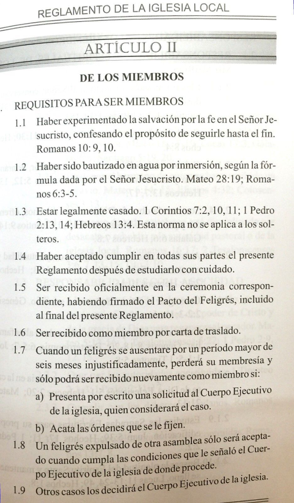 Requisitos para ser MIEMBRO de una iglesia de las Asambleas de Dios en