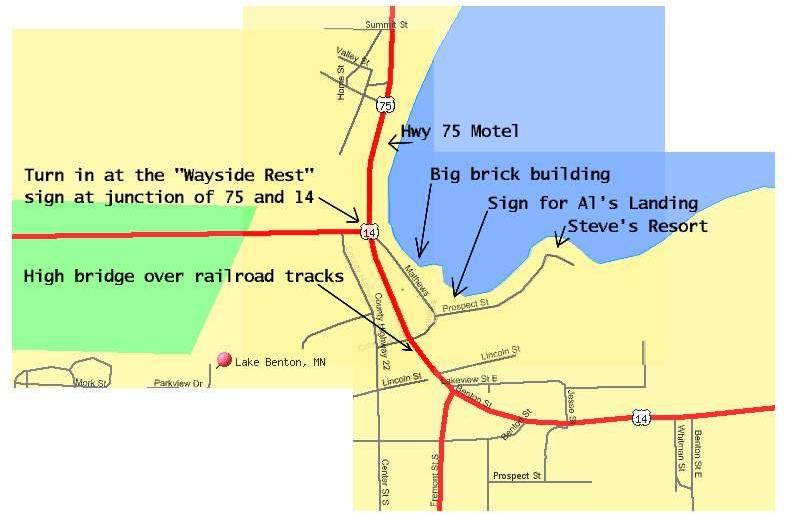 Map of whole Lake Benton area