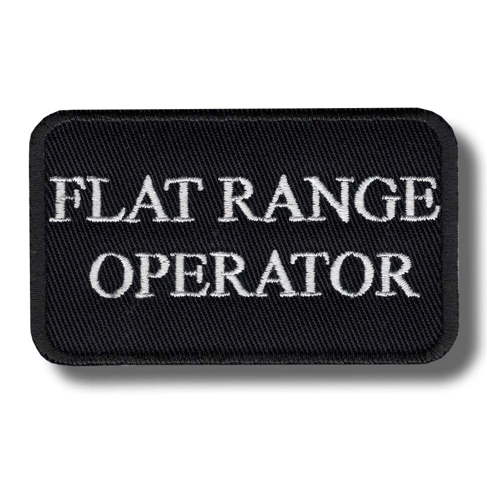 Flat range operator embroidered patch 8x5 CM