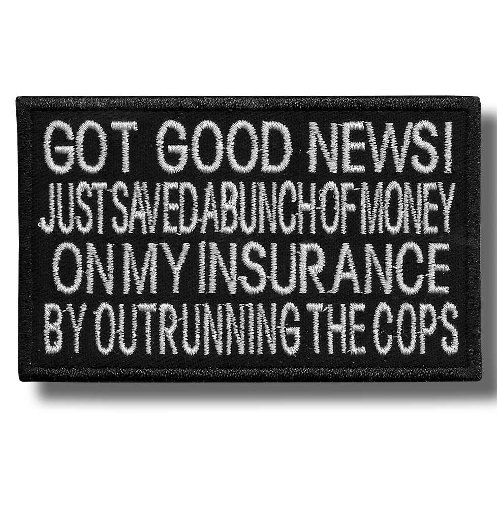 Got good news embroidered patch 10x6 CM