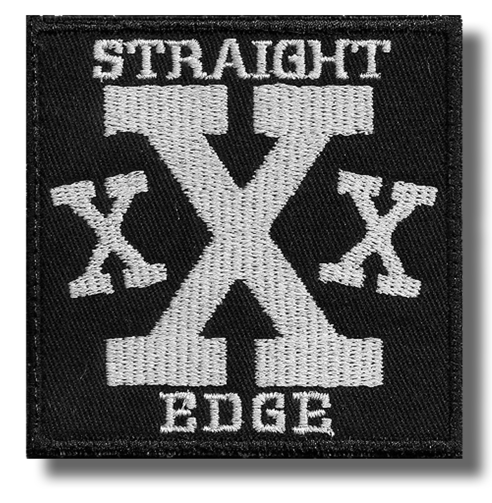 Straight edge embroidered patch 8x8 CM