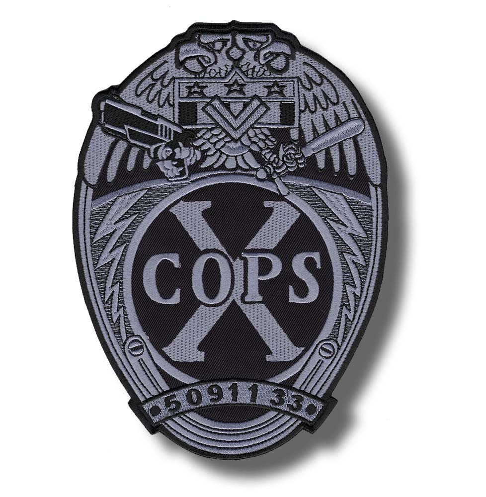 X Cops embroidered patch 16x23 CM