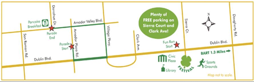 Dublin's St. Patrick's Day Parade Route, Road Closures Livermore, CA