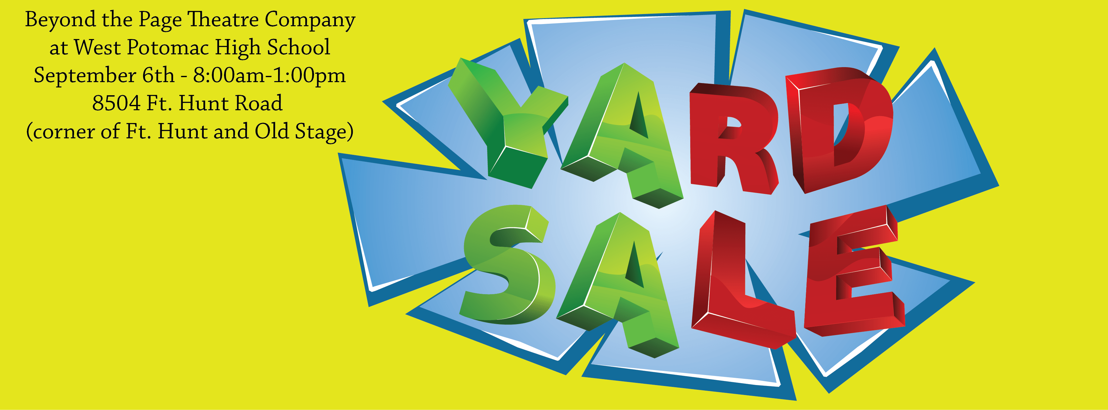 Huge Yard Sale on September 6 Mount Vernon, VA Patch