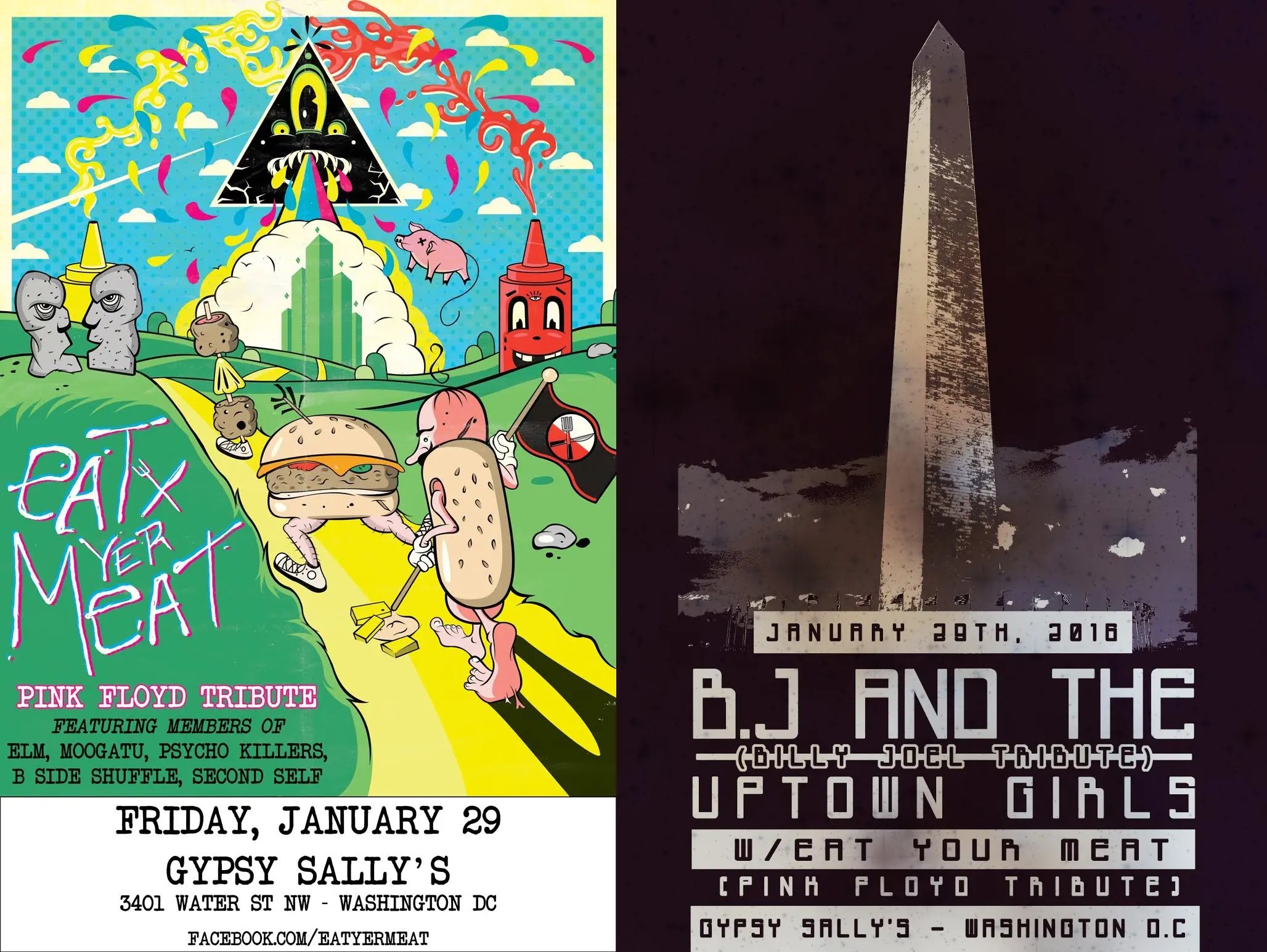 EAT YER MEAT PINK FLOYD TRIBUTE & BJ AND THE UPTOWN GIRLS BILLY JOEL