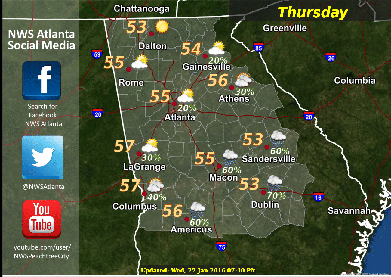 Thursday's Weather Patchy Fog Early in Douglasville Douglasville, GA