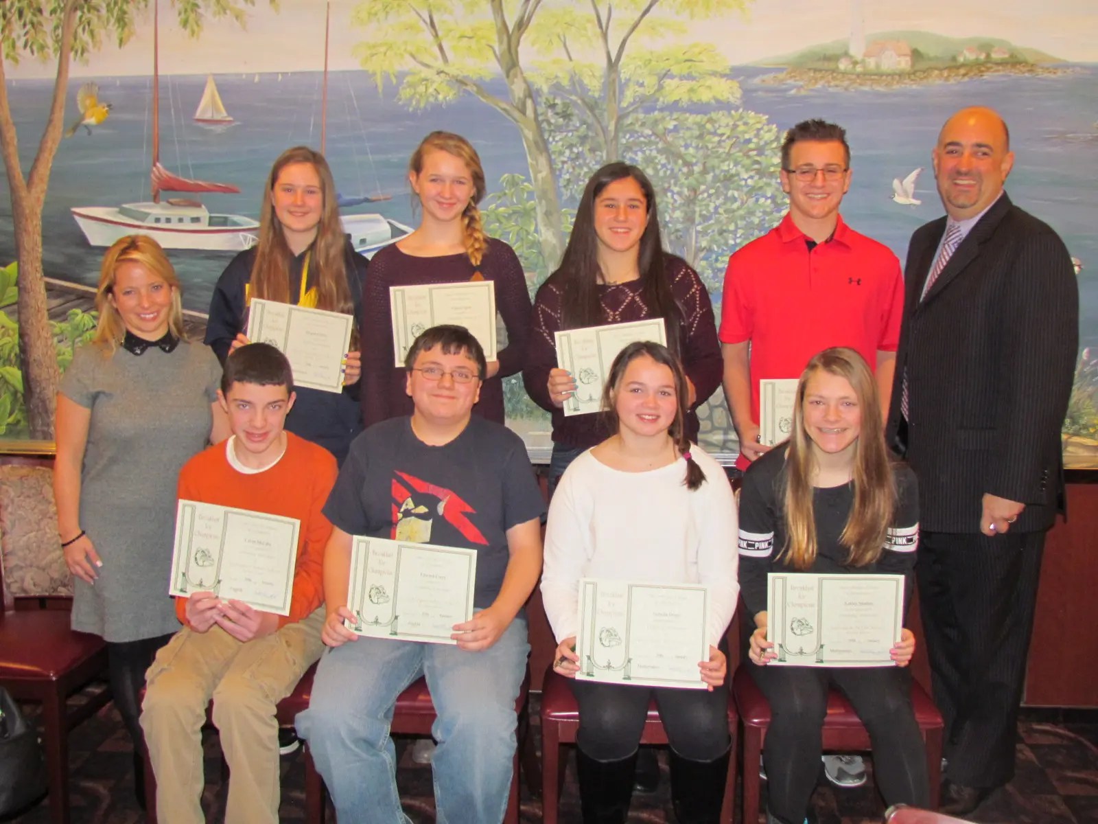Lindenhurst Middle Students Honored at Breakfast for Champions