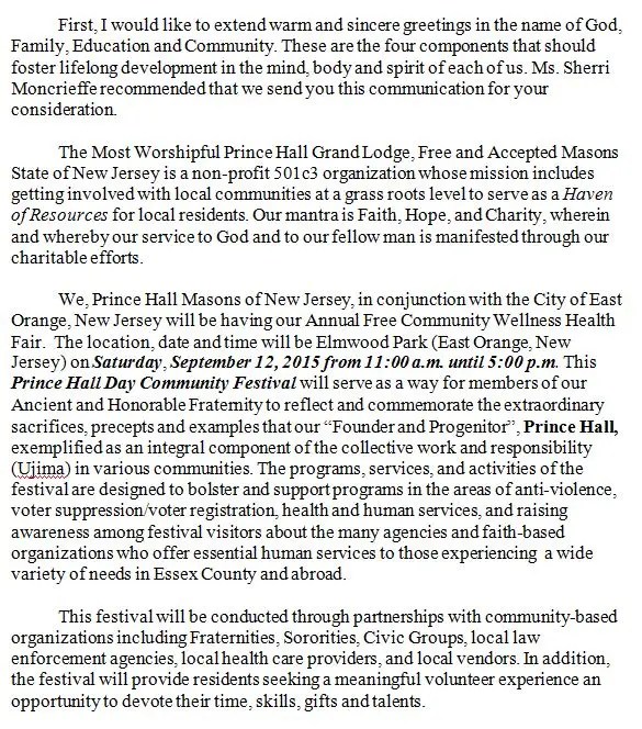 Prince Hall Community Festival Elmwood Park East Orange 11 am 5 pm