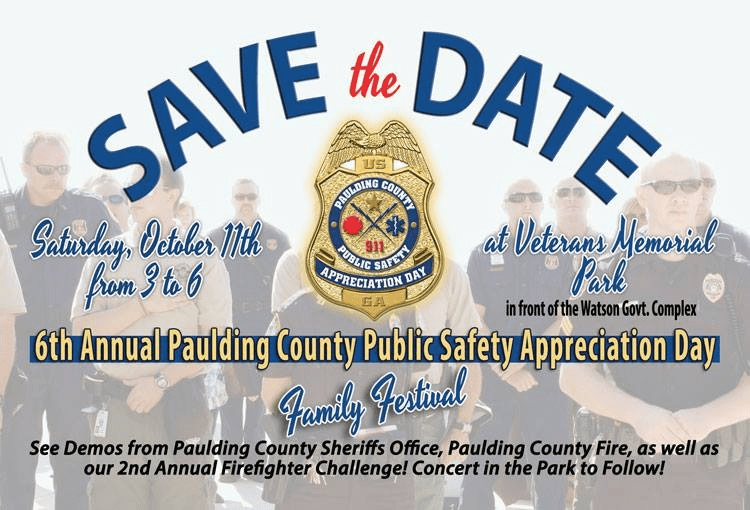 Save the Date 6th Annual Public Safety Appreciation Day Dallas, GA Patch