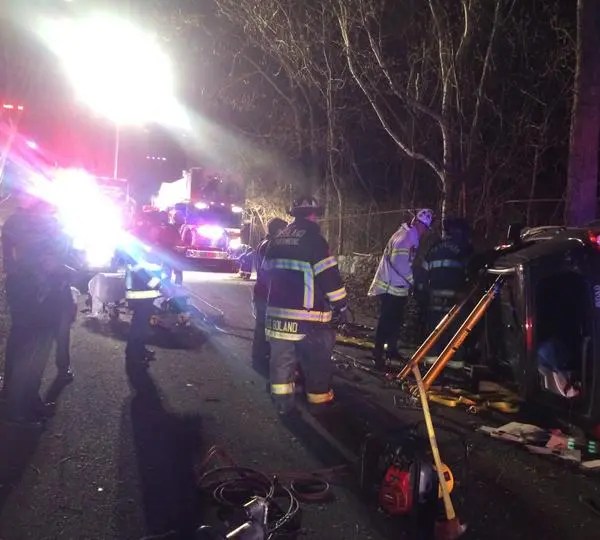 UPDATED Framingham, Ashland Extricate 2 From Rollover Crash on Badger