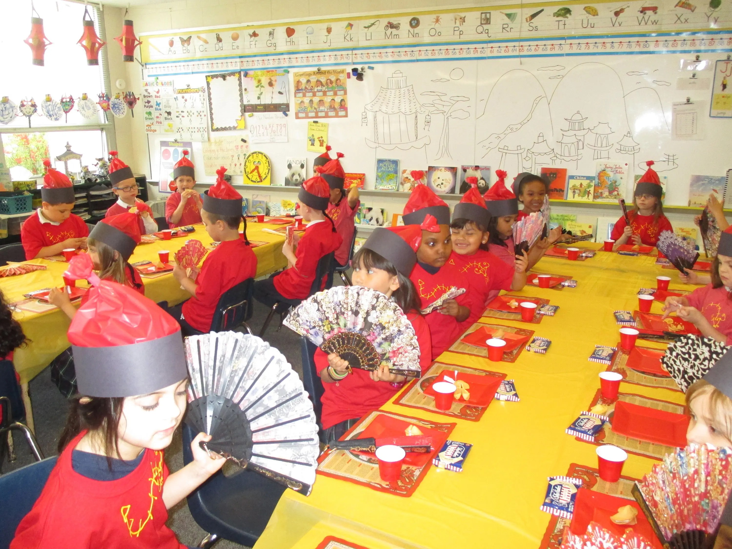 St. Germaine School kindergarten learns about Chinese culture Oak