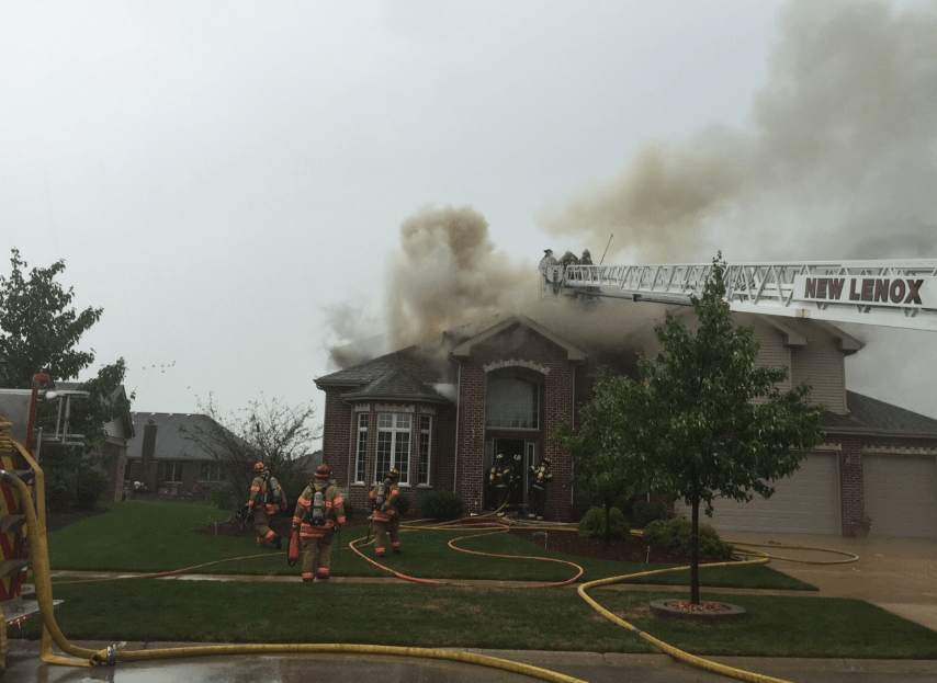 Heavy Damage, No Injuries Reported after New Lenox House Fire New