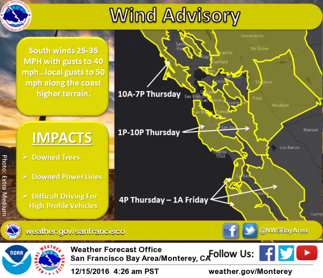 Strongest Winds About to Hit Redwood City as 'Potent Storm' Makes Way