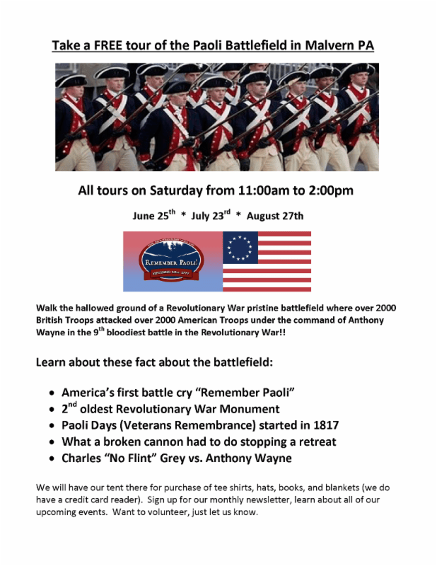 Tour Malvern's Paoli Battlefield For Free Malvern, PA Patch