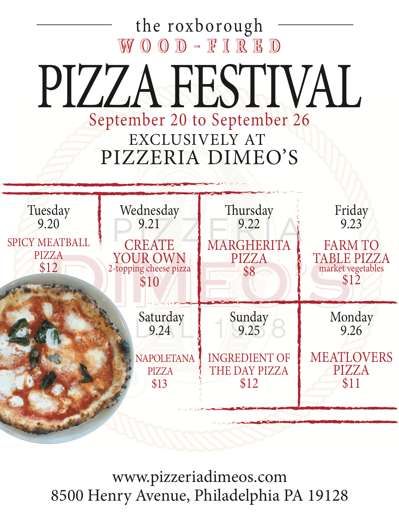Roxborough WoodFired Pizza Festival Starts Tuesday Roxborough, PA Patch