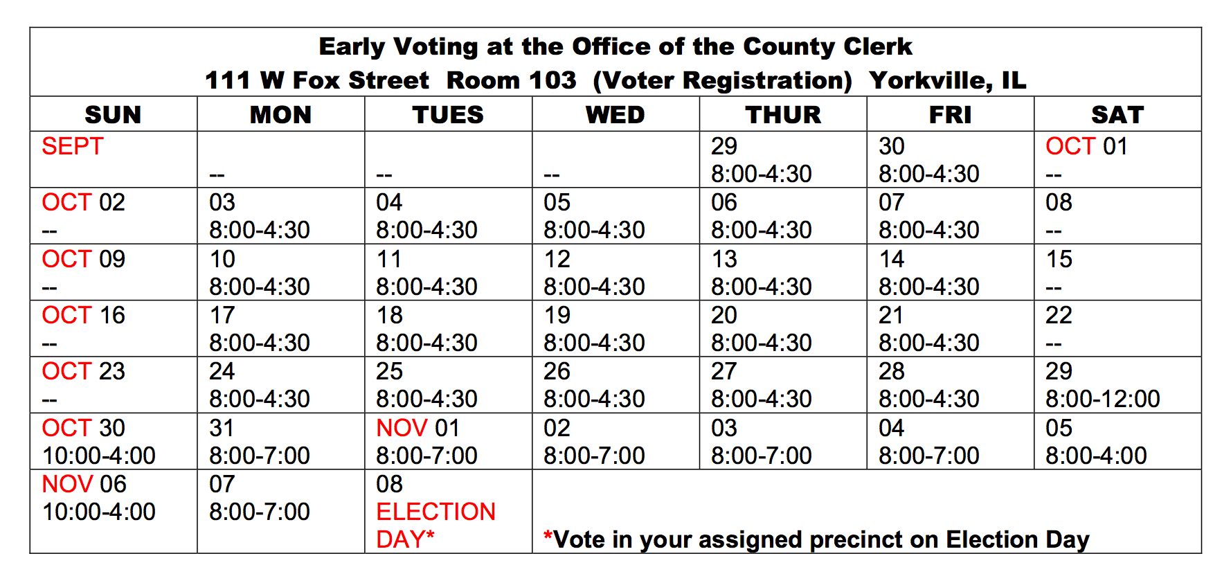 Early Voting Now Underway in Yorkville Yorkville, IL Patch