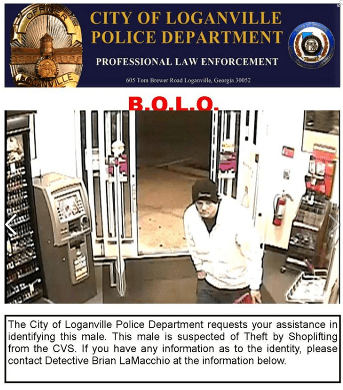 Loganville Police Seek Help Finding Shoplifting Suspect Loganville