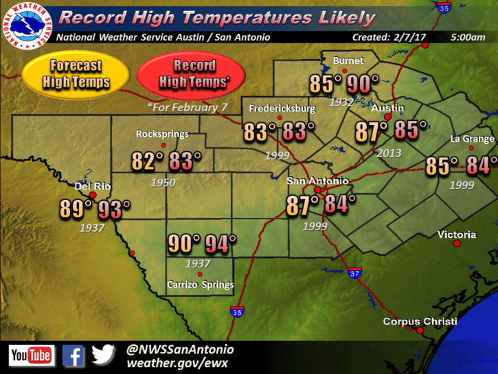 Texas Weather Temperatures Hit Record Highs Austin, TX Patch