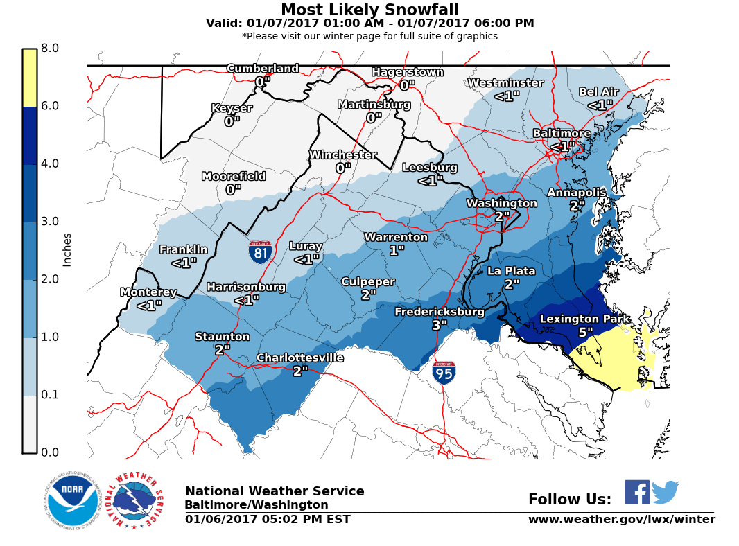 Virginia Weather Latest Snow Forecast Puts Up to 3 Inches in Northern