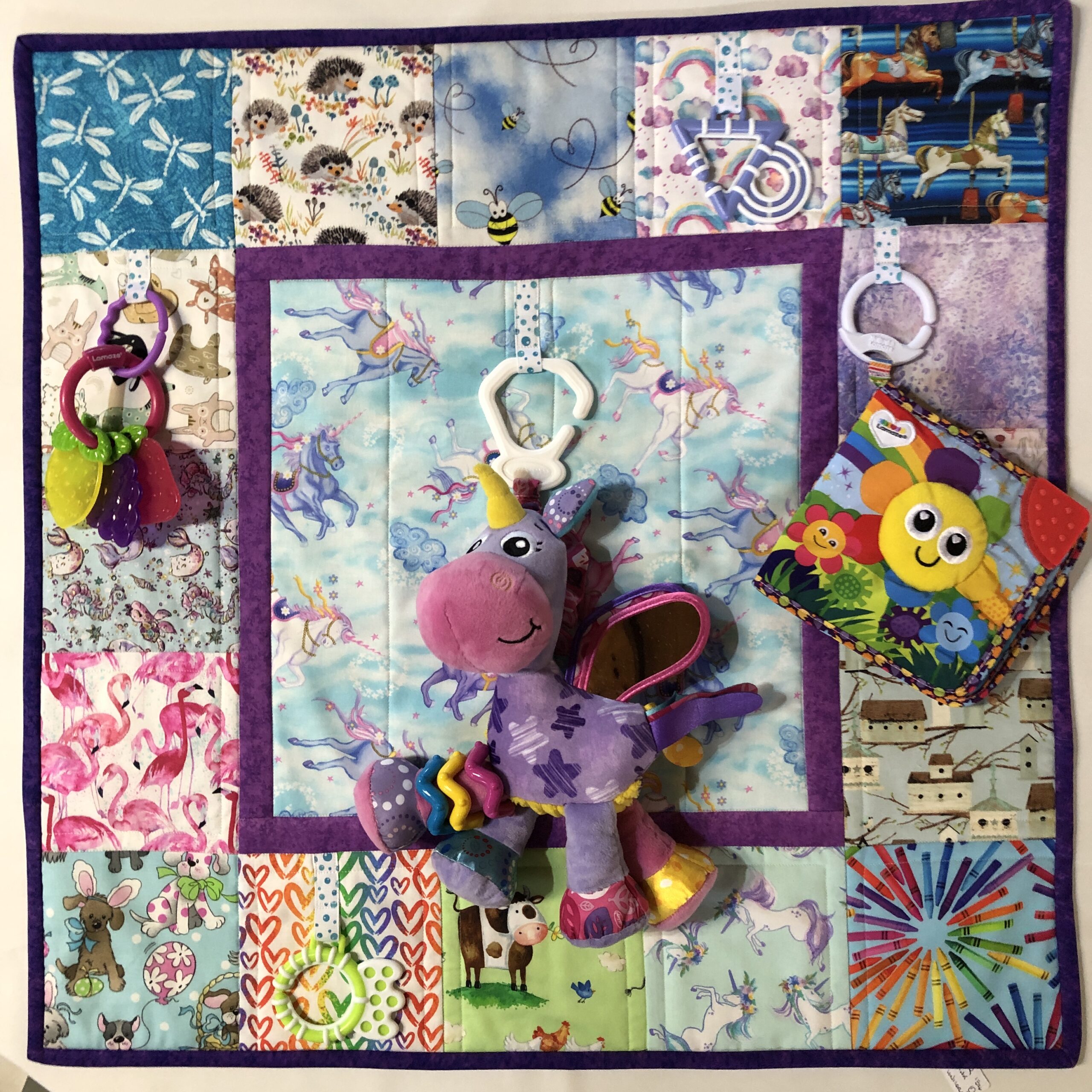 Pink Unicorn No1 Baby Activity Quilt Patch & Co