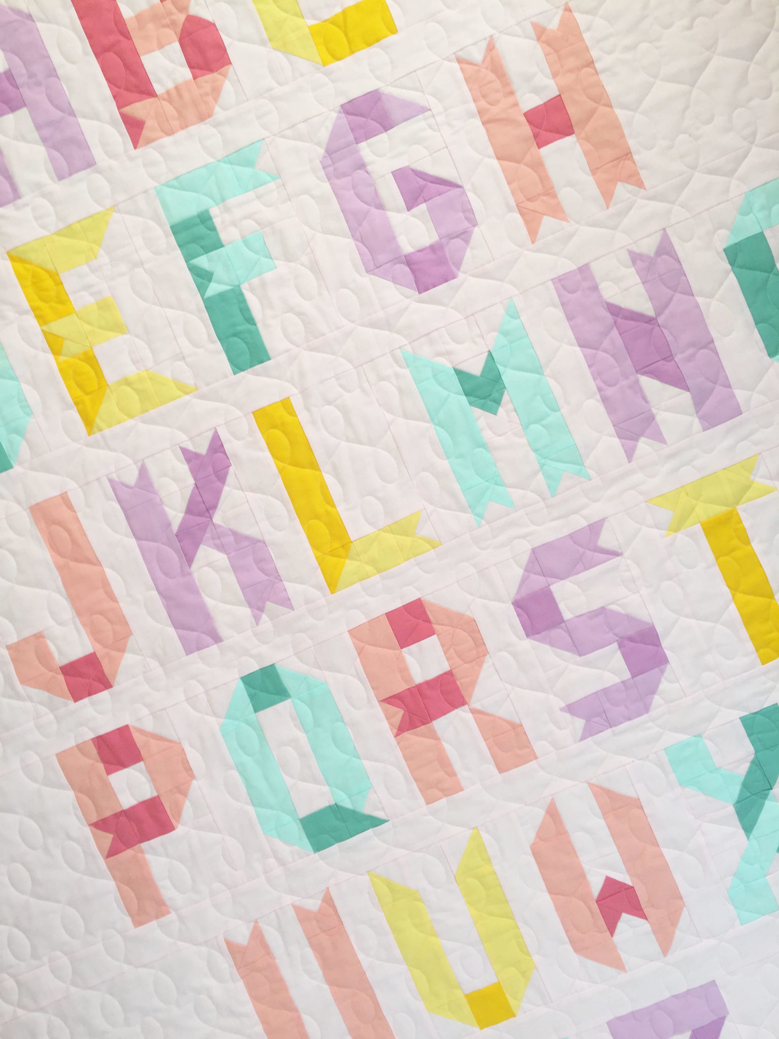 Alphabet quilt blocks … ribbon letter edition Patch + Dot