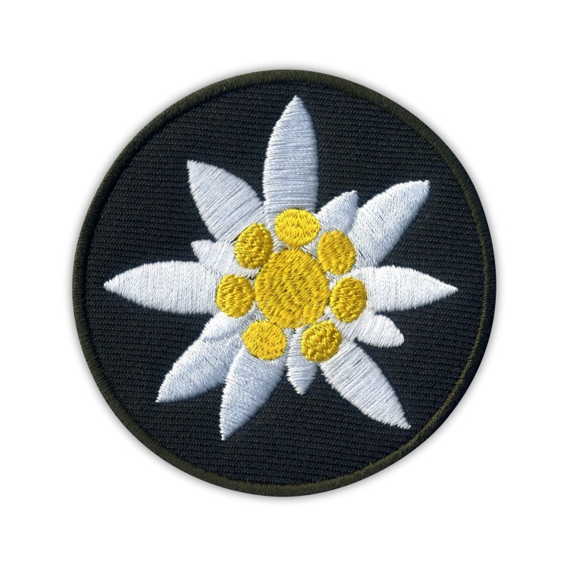 EDELWEISS a mountain flower embroidered patch/badge
