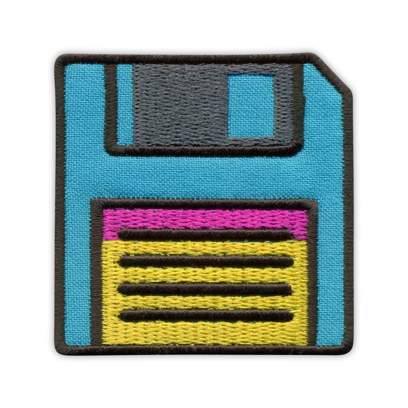 Floppy Disk 3.5 embroidered patch/badge